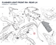 FLASHER LIGHT FRONT RH- REAR LH 53010282A diagram position
