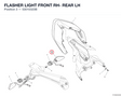 FLASHER LIGHT FRONT RH- REAR LH 53010323B diagram position