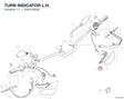 TURN INDICATOR L.H. 53010353A diagram position