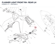 FLASHER LIGHT FRONT RH- REAR LH 53010361A diagram position