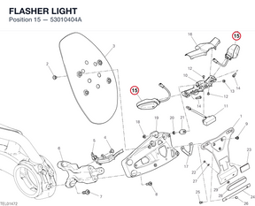 FLASHER LIGHT 53010404A diagram position