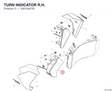 TURN INDICATOR R.H. 53010421B diagram position