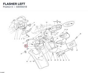 FLASHER LEFT 53040031B diagram position