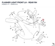 FLASHER LIGHT FRONT LH - REAR RH