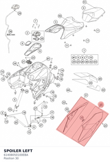 Diagram preview: SPOILER LEFT (61408050100EBA)