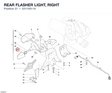 REAR FLASHER LIGHT, RIGHT