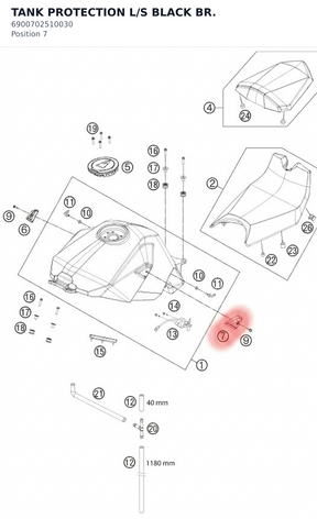 Diagram preview: TANK PROTECTION L/S BLACK BR. (6900702510030)