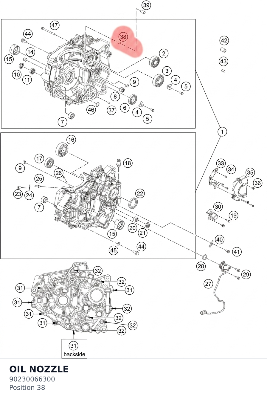 Diagram preview: OIL NOZZLE (90230066300)