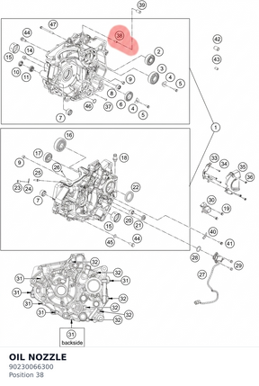 Diagram preview: OIL NOZZLE (90230066300)