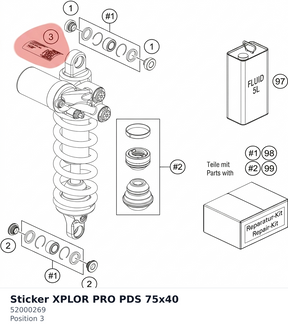 Diagram preview: Sticker XPLOR PRO PDS 75x40 (52000269)
