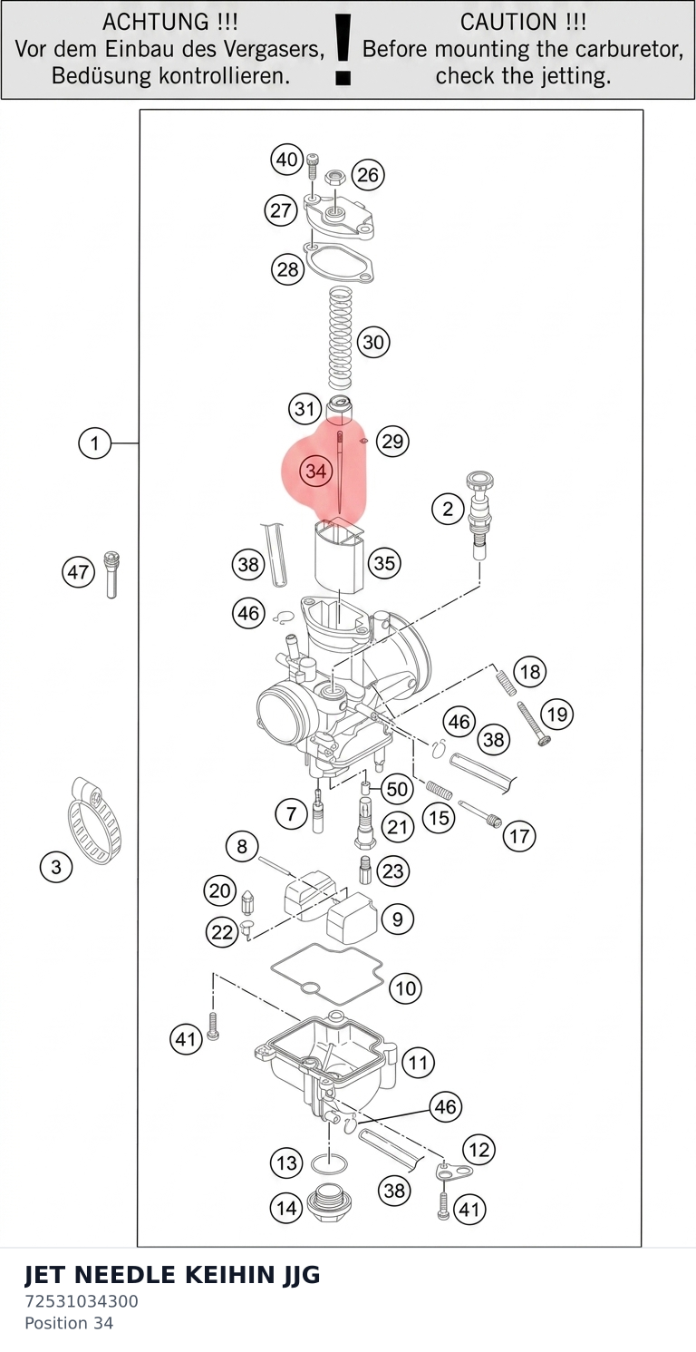 Diagram preview: JET NEEDLE KEIHIN JJG (72531034300)