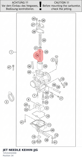 Diagram preview: JET NEEDLE KEIHIN JJG (72531034300)