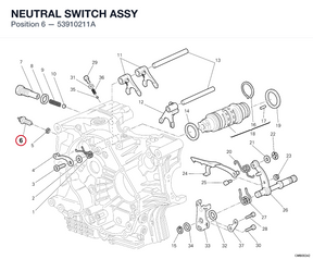 NEUTRAL SWITCH ASSY 53910211A diagram position