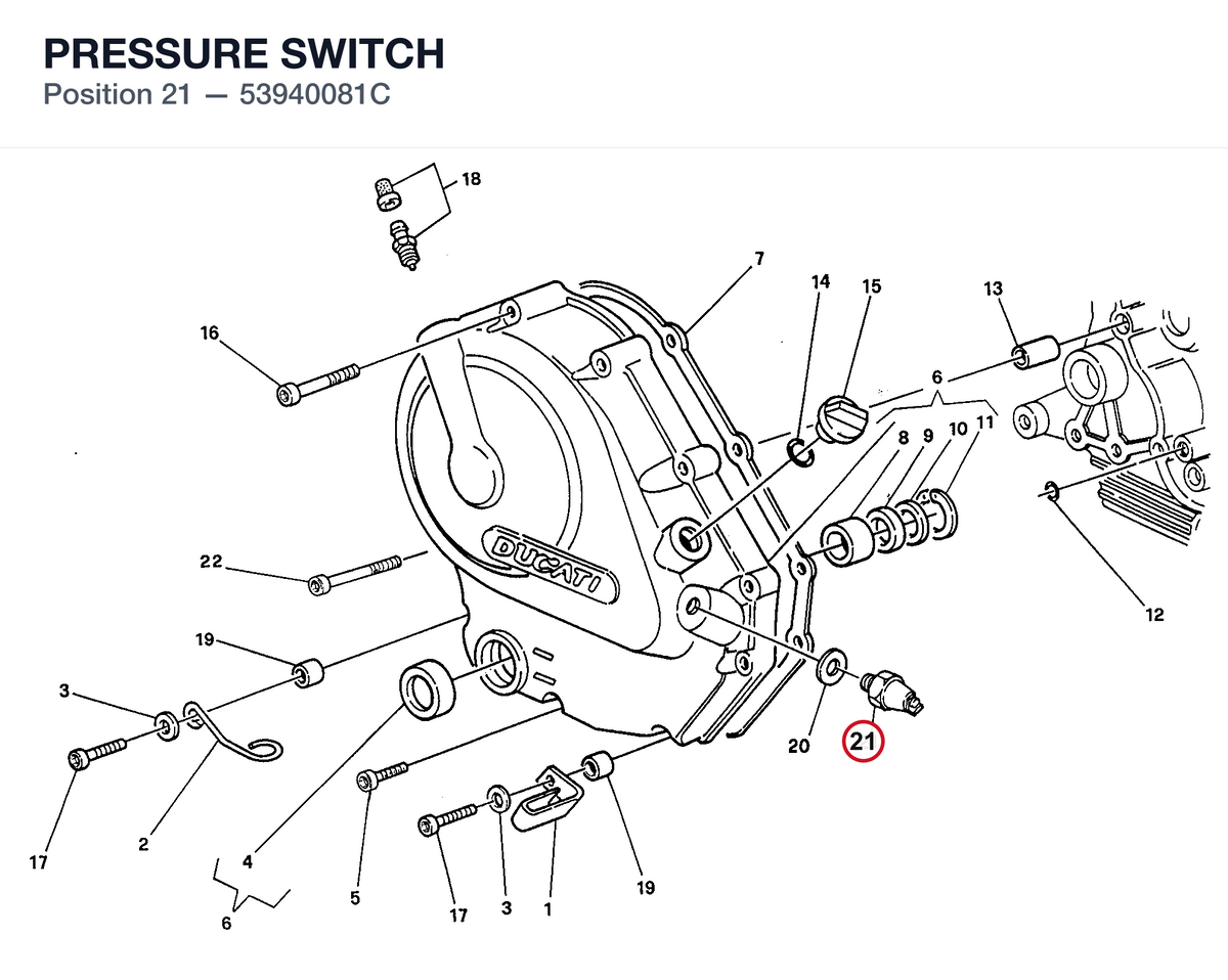 PRESSURE SWITCH 53940081C diagram position