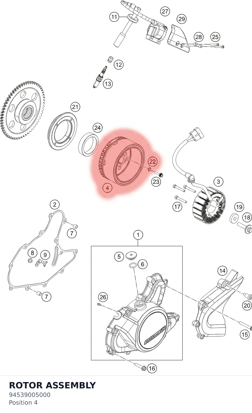Diagram preview: ROTOR ASSEMBLY (94539005000)