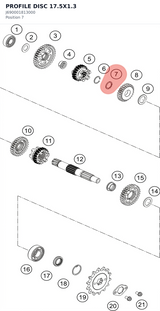 Diagram preview: PROFILE DISC 17.5X1.3 (J690001813000)