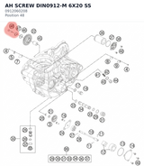 Diagram preview: AH SCREW DIN0912-M 6X20 SS (0912060208)