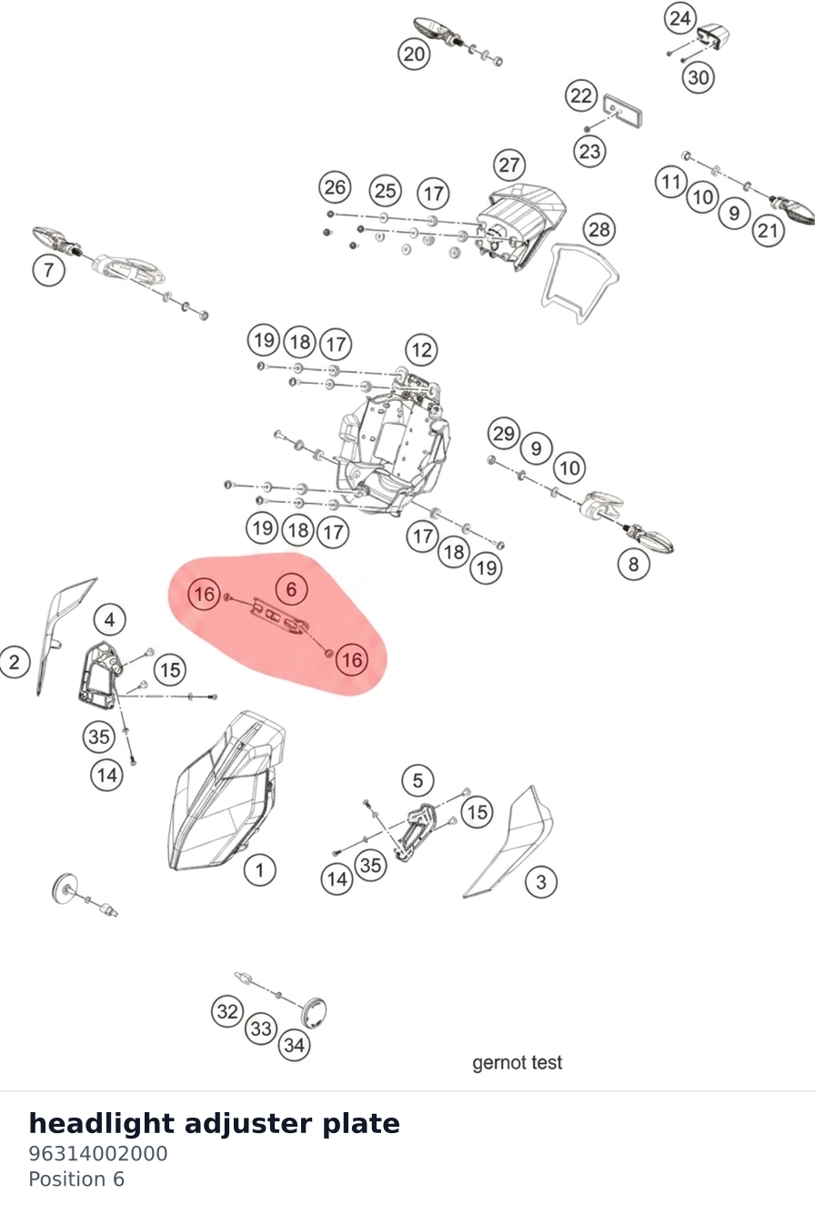 Diagram preview: headlight adjuster plate (96314002000)