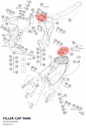 Diagram preview: FILLER CAP TANK (76307008000)