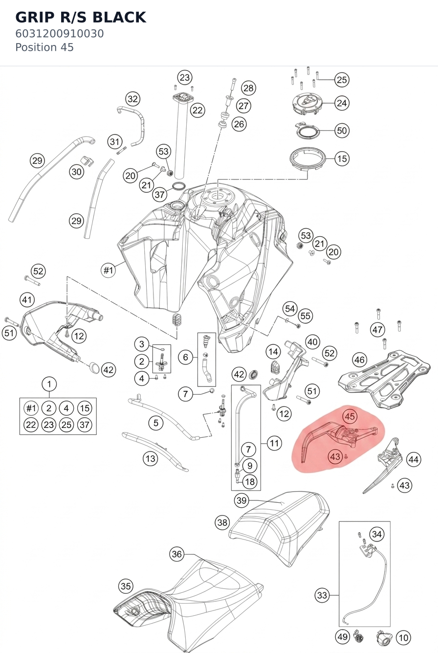 Diagram preview: GRIP R/S BLACK (6031200910030)