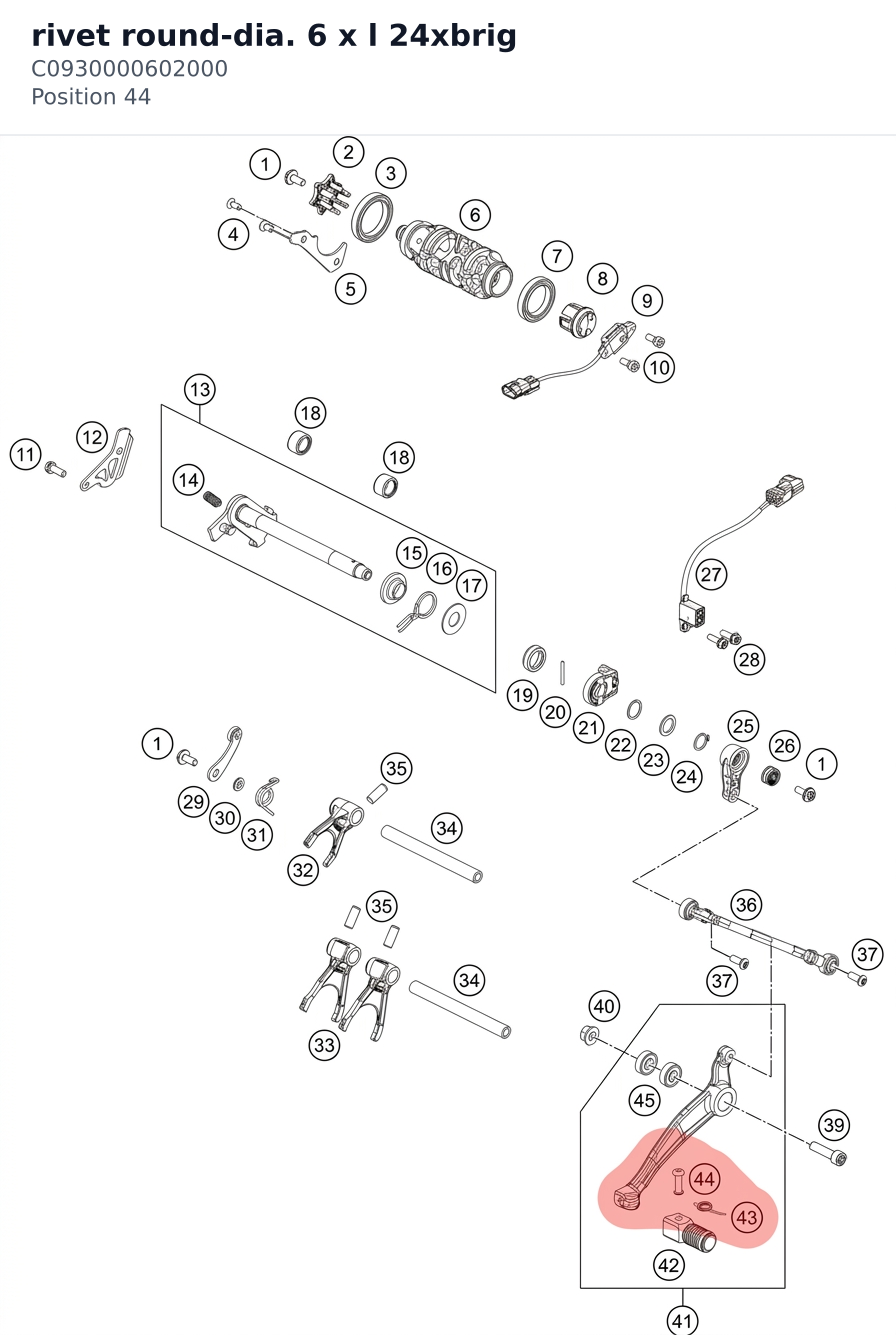 Diagram preview: rivet round-dia. 6 x l 24xbrig (C0930000602000)