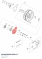 Diagram preview: REAR SPROCKET 45T (95810051045)