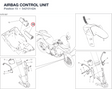 AIRBAG CONTROL UNIT 54210142A diagram position