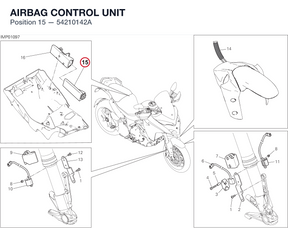 AIRBAG CONTROL UNIT 54210142A diagram position