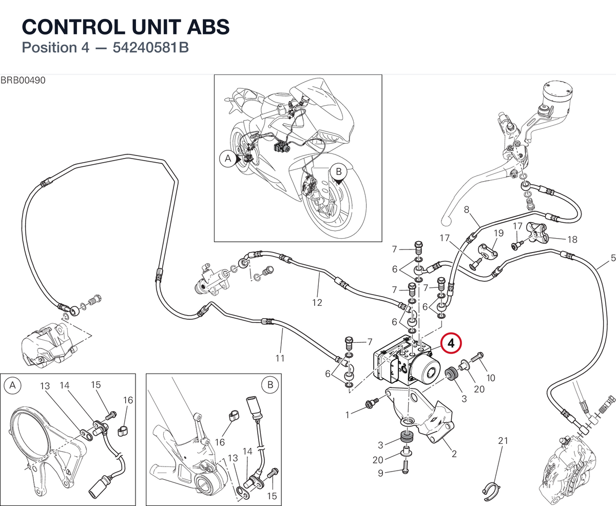 CONTROL UNIT ABS 54240581B diagram position