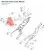 Diagram preview: AH oval head screw M6x19 (J900000601900)