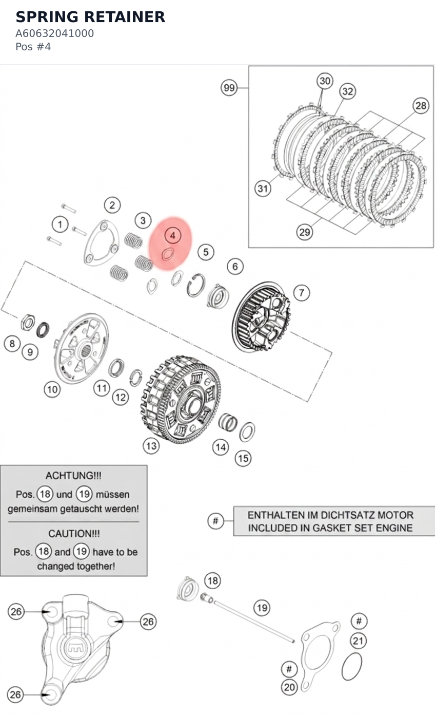 Diagram preview: SPRING RETAINER (A60632041000)