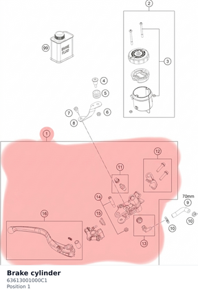 Diagram preview: Brake cylinder (63613001000C1)