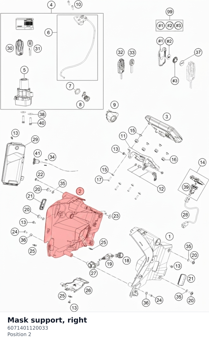 Diagram preview: Mask support, right (6071401120033)