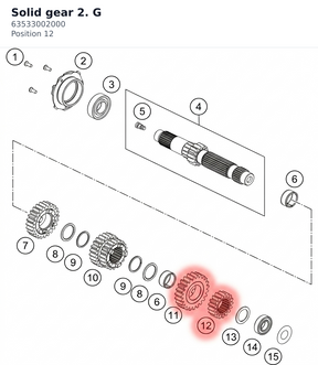 Diagram preview: Solid gear 2. G (63533002000)