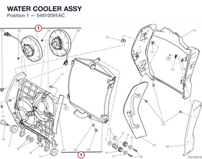 WATER COOLER ASSY 54810591AC diagram position
