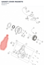 Diagram preview: GASKET COVER MAGNETO (96330040000)