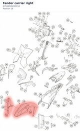 Diagram preview: Fender carrier right (63508026000C1B)