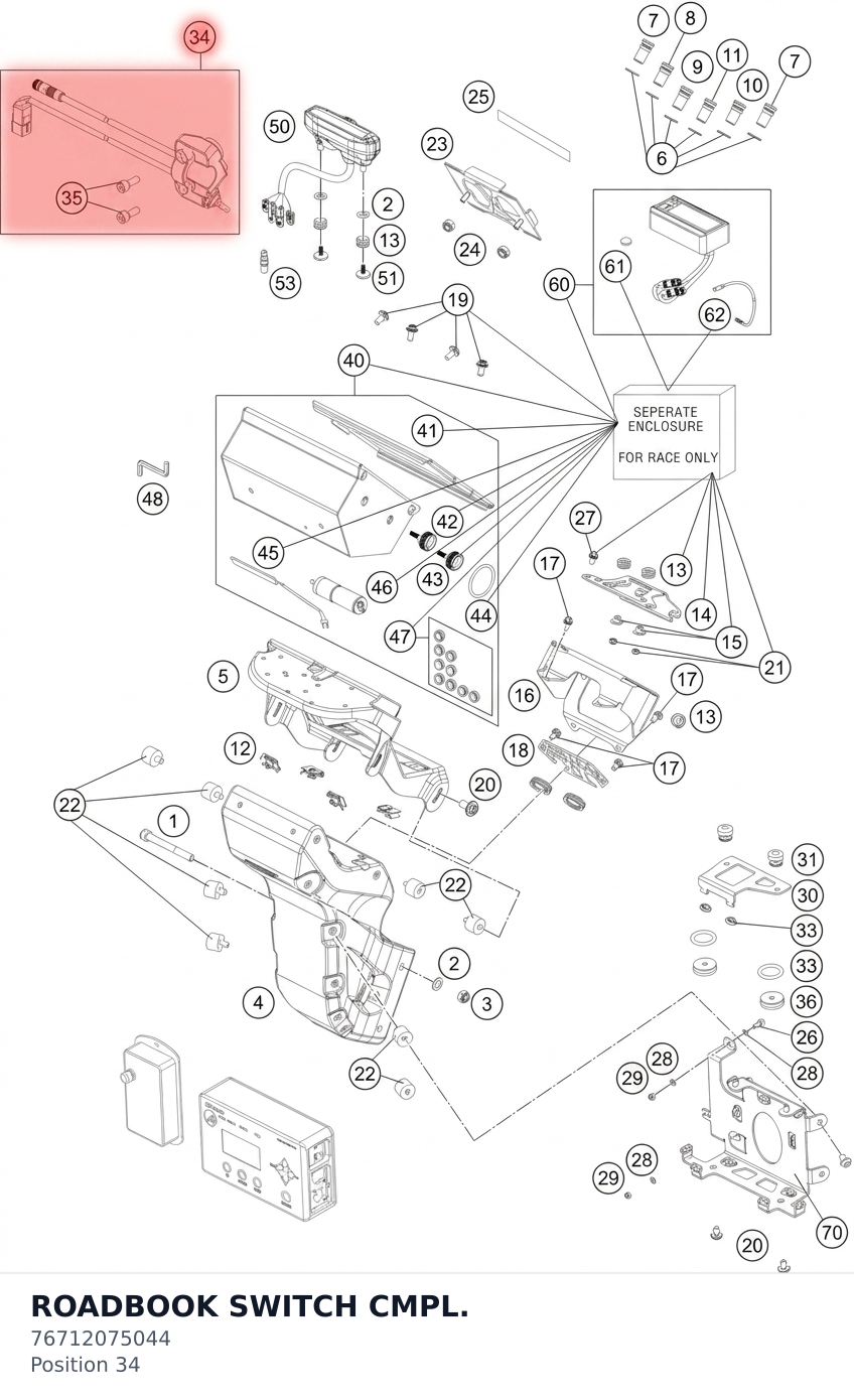 Diagram preview: ROADBOOK SWITCH CMPL. (76712075044)