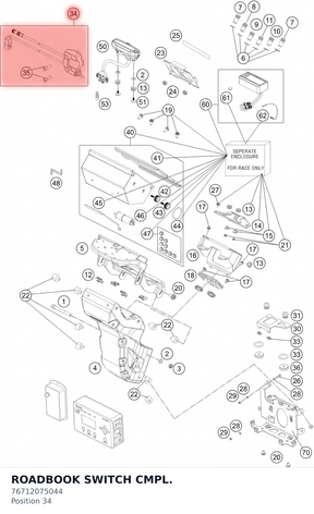 Diagram preview: ROADBOOK SWITCH CMPL. (76712075044)