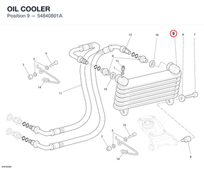 OIL COOLER 54840801A diagram position