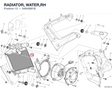 RADIATOR, WATER,RH 54840881B diagram position