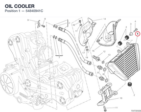OIL COOLER 54840941C diagram position