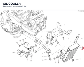 OIL COOLER 54841102B diagram position