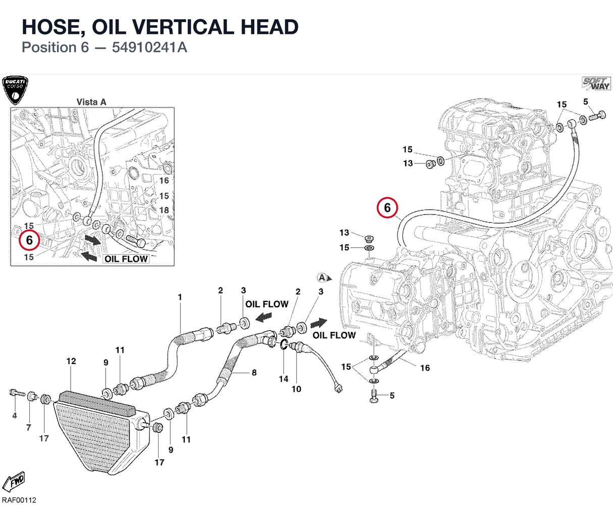 HOSE, OIL VERTICAL HEAD
