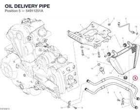 OIL DELIVERY PIPE 54911251A diagram position