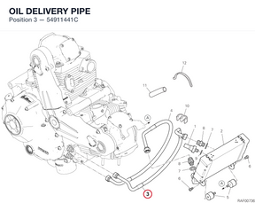 OIL DELIVERY PIPE 54911441C diagram position