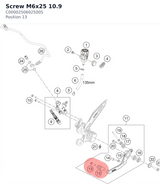 Diagram preview: Screw M6x25 10.9 (C0000250602500S)