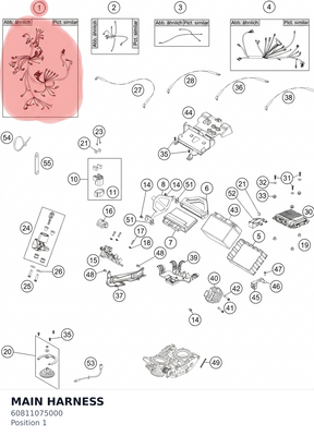 Diagram preview: MAIN HARNESS (60811075000)