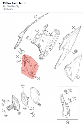Diagram preview: Filter box front (79106001010BJ)