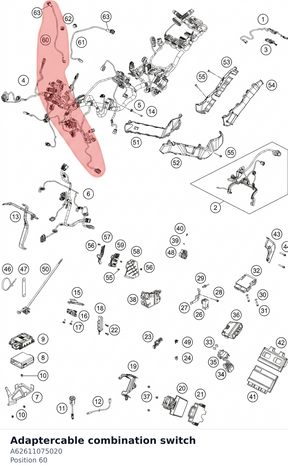 Diagram preview: Adaptercable combination switch (A62611075020)